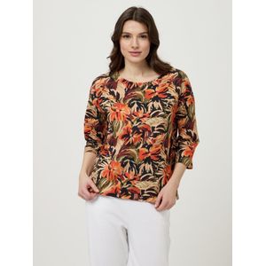 Shirt ronde hals Gurli Van Green Cotton zwart