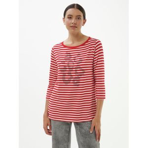 Shirt ronde hals Van Samoon rood