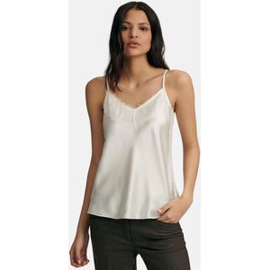 Top 100% zijde spaghettibandjes Van Peter Hahn Seidenreich wit