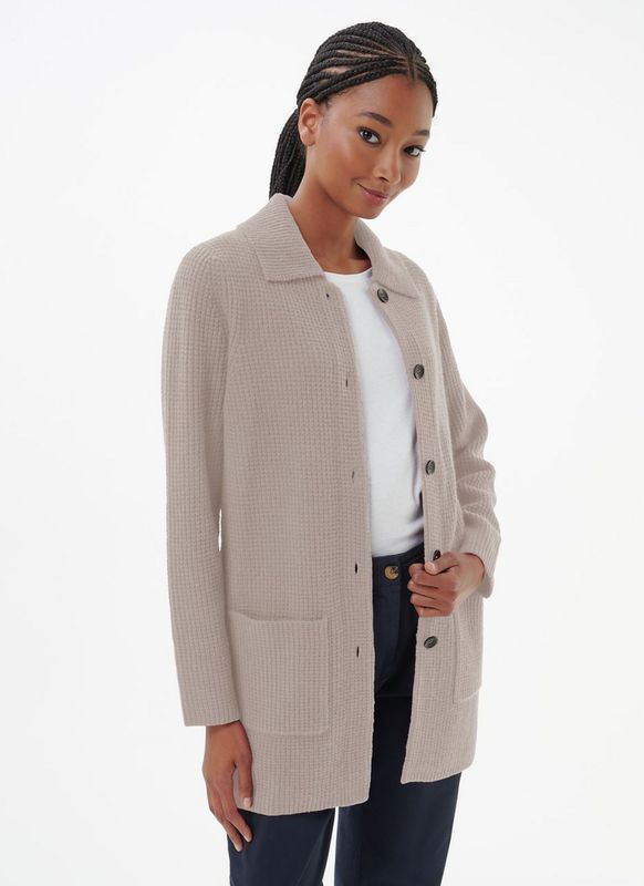 Lang vest in kasjmiermix Van Peter Hahn beige