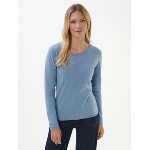 Trui scheerwol en kasjmier ronde hals Van Peter Hahn blauw