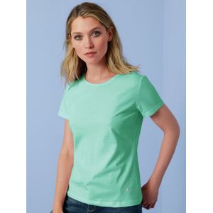 Shirt model Anni 100% katoen ronde hals Van Bogner turquoise