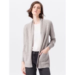 Lang vest 100% scheerwol Van Peter Hahn grijs