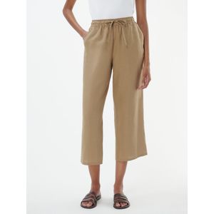 7/8-comfortbroek pasvorm Cornelia 100% linnen Van Peter Hahn bruin