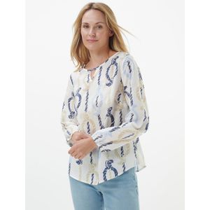 Blouse ronde halslijn Van Peter Hahn wit