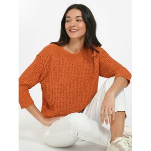 Trui 3/4-kimono­mouwen Van Peter Hahn oranje