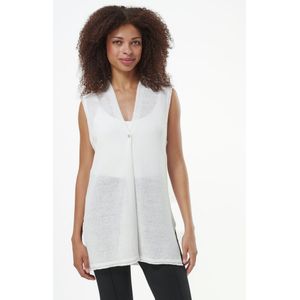Mouwloos vest Van Peter Hahn wit