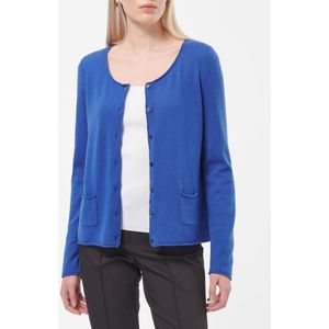 Vest 100% kasjmier Van Peter Hahn blauw