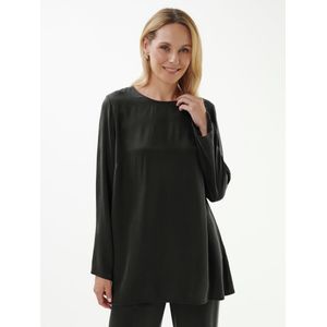 Lange blouse Van Peter Hahn zwart