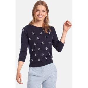 Trui ronde hals Van Peter Hahn blauw