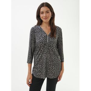 Shirt V-hals Van Emilia Lay zwart