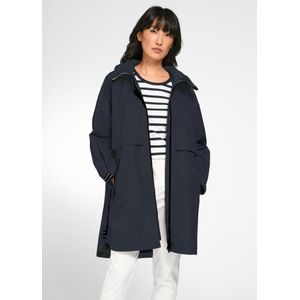 Korte jas afritsbare capuchon Van BASLER blauw