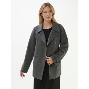 Korte trenchcoat Van Peter Hahn grijs