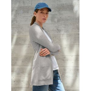 Vest 100% kasjmier lange mouwen Van include grijs