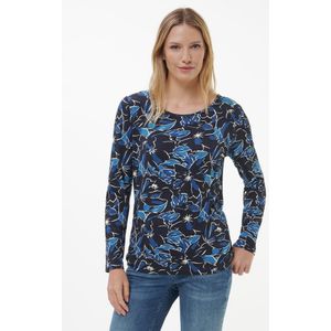 Shirt ronde hals Van Peter Hahn blauw