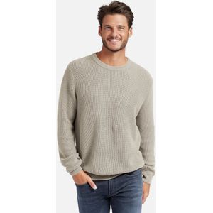 Trui in gerstekorrelbreisel ronde hals Van Louis Sayn beige