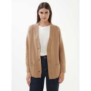 Vest 100% kasjmier Van include bruin