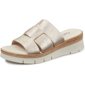 Leren slippers plateauzool Van Gabor Comfort goudkleur