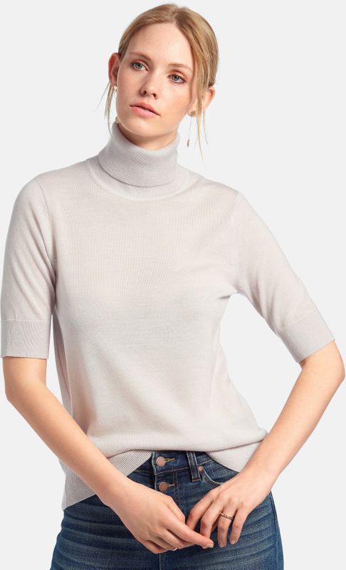 Coltrui 100% scheerwol korte mouwen Van Peter Hahn beige