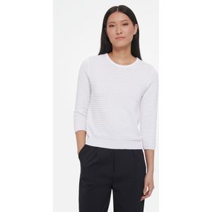 Trui ronde hals 100% SUPIMA®-katoen Van Peter Hahn wit