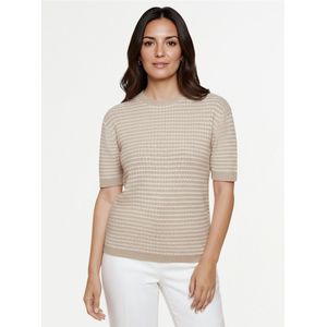 Trui ronde hals Van Peter Hahn beige