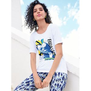 Shirt ronde hals Van Peter Hahn wit