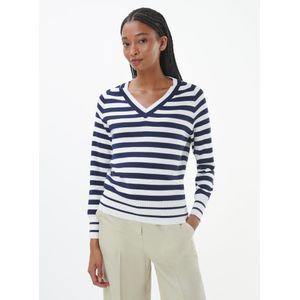 Trui V-hals 100% SUPIMA®-katoen Van Peter Hahn multicolour