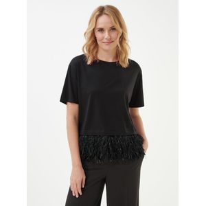 Shirt ronde hals Van oui zwart