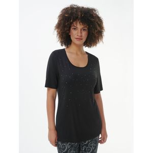 Overhemd ronde hals Van Anna Aura zwart