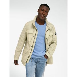 Jas 100% katoen staande kraag Van Louis Sayn beige