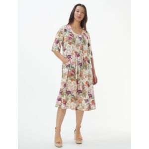 Jurk 3/4 mouwen Van Anna Aura beige