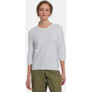 Trui ronde hals 100% SUPIMA® katoen Van Peter Hahn wit