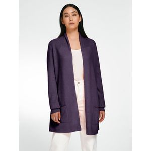 Lang vest 100% scheerwol Van Peter Hahn paars