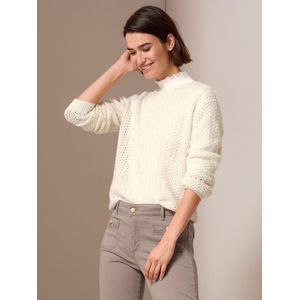 Trui ronde hals Van Peter Hahn wit