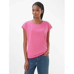 Shirt ronde hals Van Peter Hahn pink