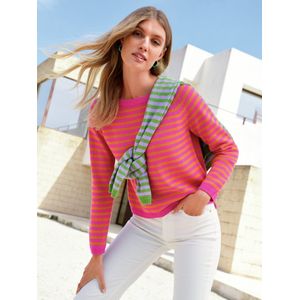 Peter Hahn - Trui - Multicolour - Ronde Hals - Lange Mouwen