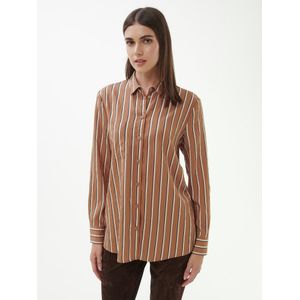 Blouse lange mouwen Van Peter Hahn bruin