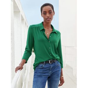Jerseyblouse 3/4-mouwen Van Peter Hahn groen