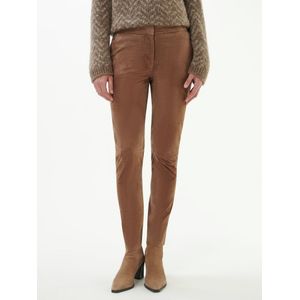 Leren broek geitensuèdeleer Van Fadenmeister Berlin beige