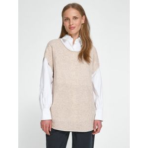 Slip-over verbrede schouders Van Peter Hahn beige