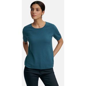 Trui model Rieke 100% kasjmier Van Peter Hahn Cashmere turquoise