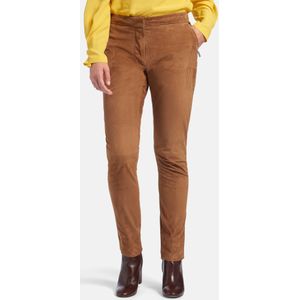Leren broek geitensuèdeleer Van Fadenmeister Berlin bruin