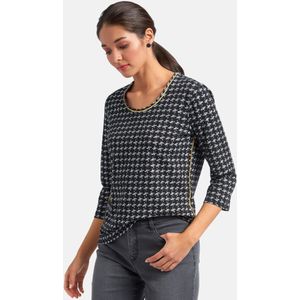 Shirt ronde hals Van Peter Hahn zwart