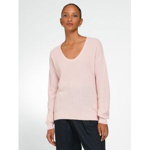 Trui ronde hals zijde en kasjmier Van include oranje