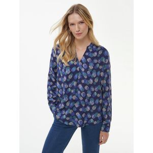 Blouse lange mouwen Van Peter Hahn blauw