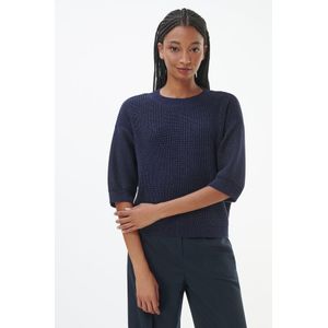 Trui boothals en 3/4-mouwen Van Peter Hahn blauw