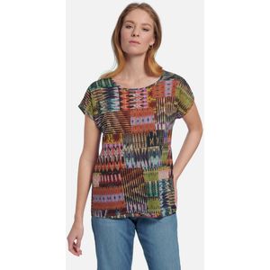 Shirtblouse 100% katoen dessin Van Peter Hahn oranje