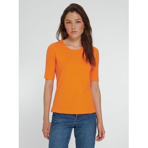 Shirt 100% Pima Cotton ronde hals Van Peter Hahn oranje