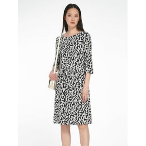 Jersey jurk 3/4-mouwen Van Peter Hahn zwart
