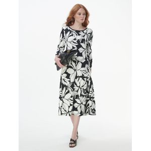 Midi-jersey jurk Van BASLER zwart